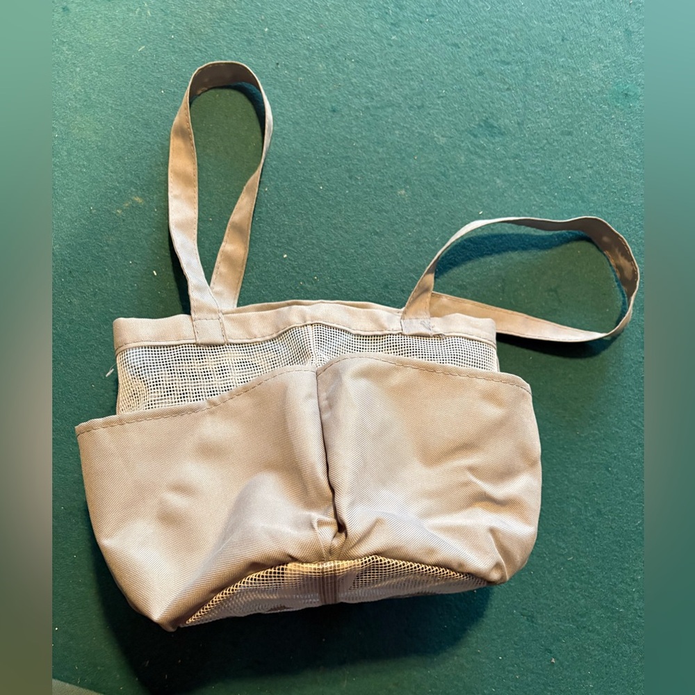 Gray toiletry carry bag for college
